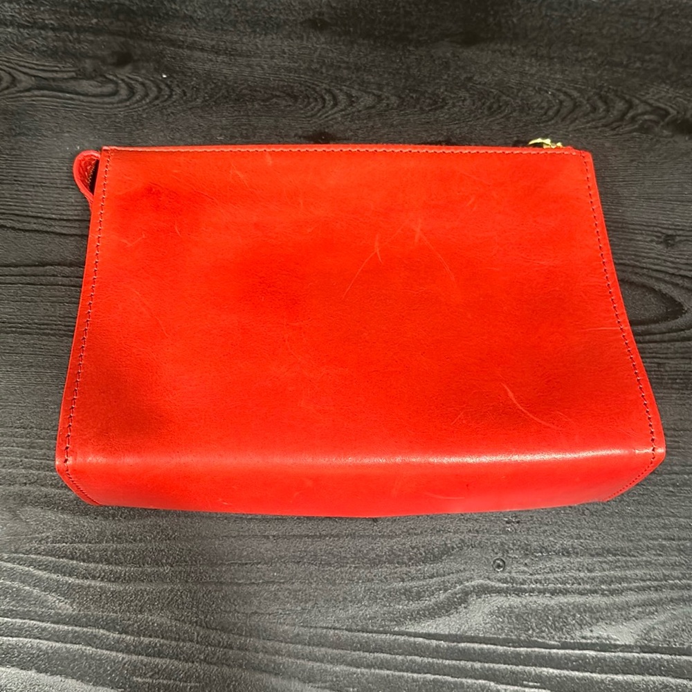 Shinola Red Leather Pouch